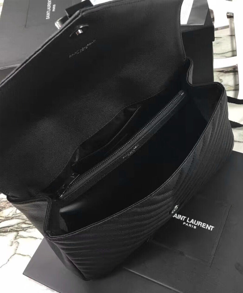 YSL Classic Large Monogram Saint Laurent College Bag Black